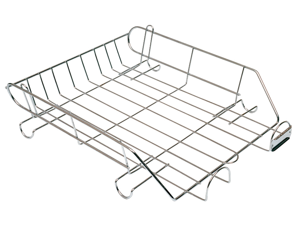 BANDEJA SOBREMESA METALICA Q-CONNECT CROMADA 370X275 MM