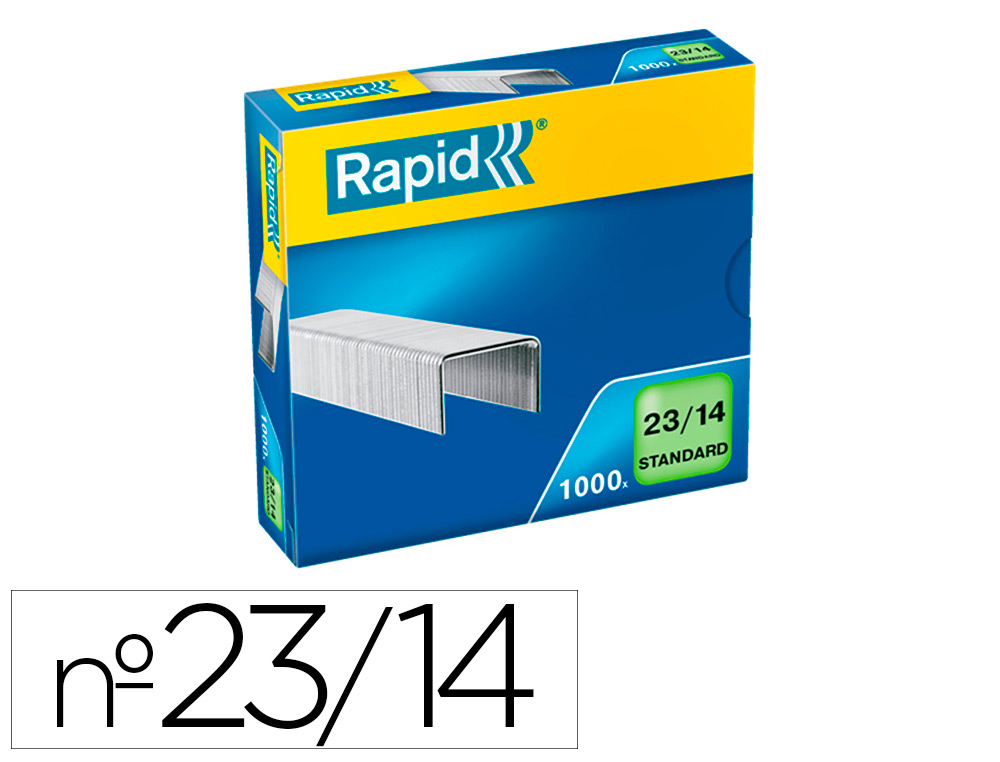 GRAPAS RAPID 23/14 MM GALVANIZADA CAJA DE 1000 UNIDADES