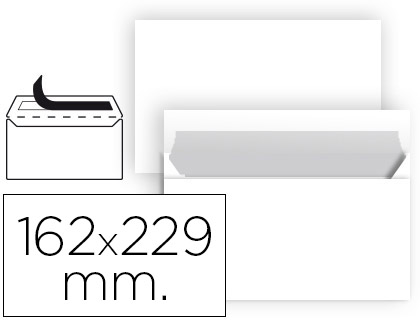 SOBRE LIDERPAPEL N 11 BLANCO DIN C5 162X229 MM TIRA DE SILICONA PAQUETE DE 25 UNIDADES