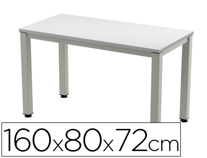 MESA DE OFICINA ROCADA EXECUTIVE 2002AD02 ALUMINIO /GRIS 160X80 CM